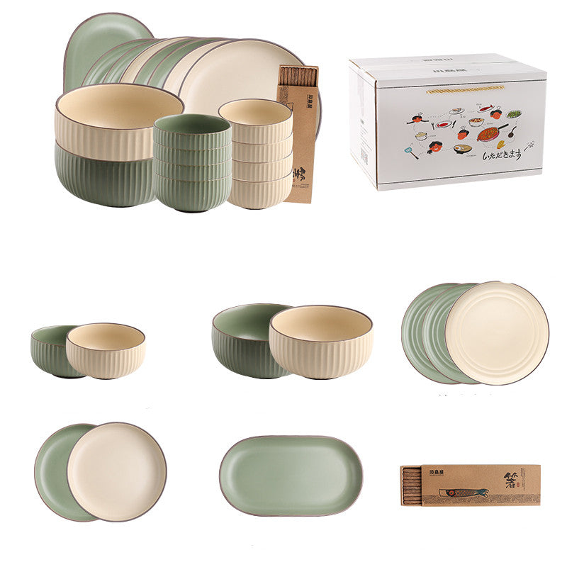 Porcelain Tableware Bowl and Dish Set - Nordic Style Kitchen Dinnerware