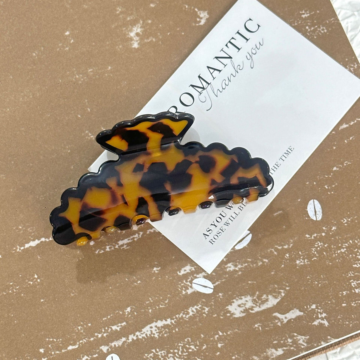 Acrylic Claw Clip with Spotted Pattern – Handmade Hair Accessory