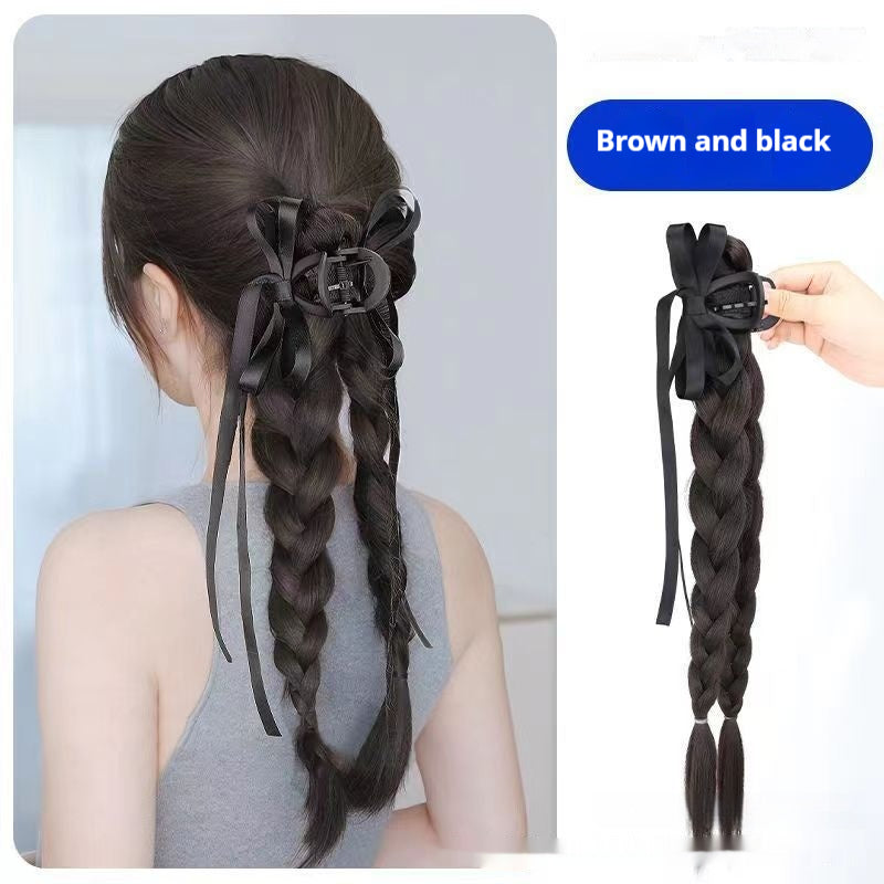 Fishbone Twist Braid Ribbon Hair Clip