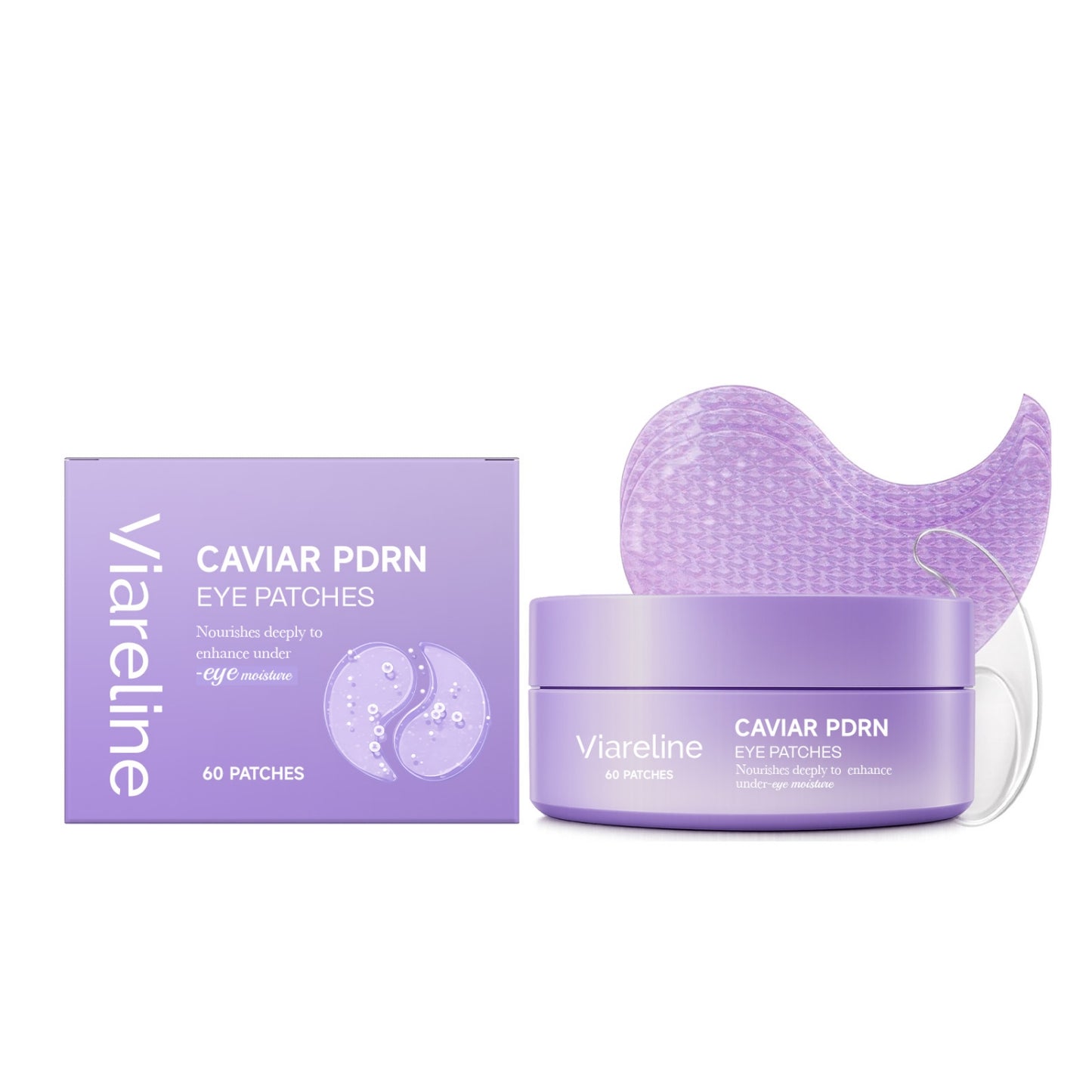 Nourishing Eye Patches with Caviar Extract for Skin Hydration & Brightening