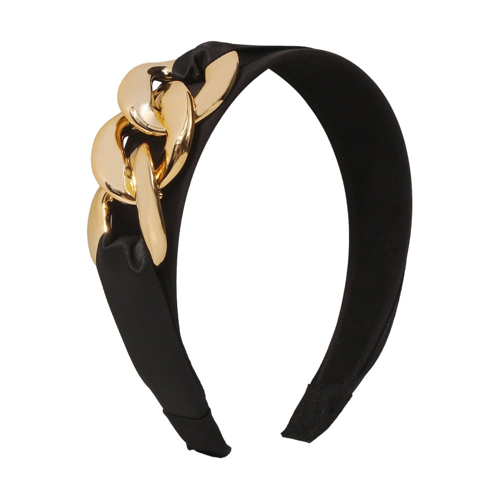 Alloy Braided Headband - Black