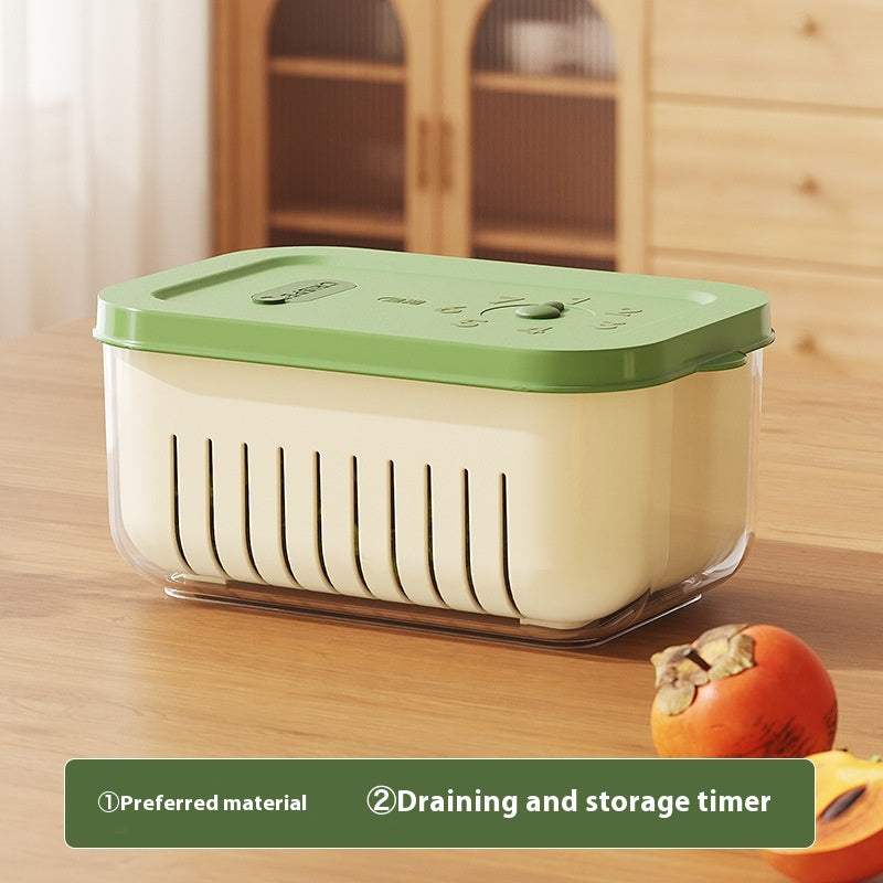 Minimalist Kitchen Storage Crisper - 1-2L Fruit and Vegetable Container