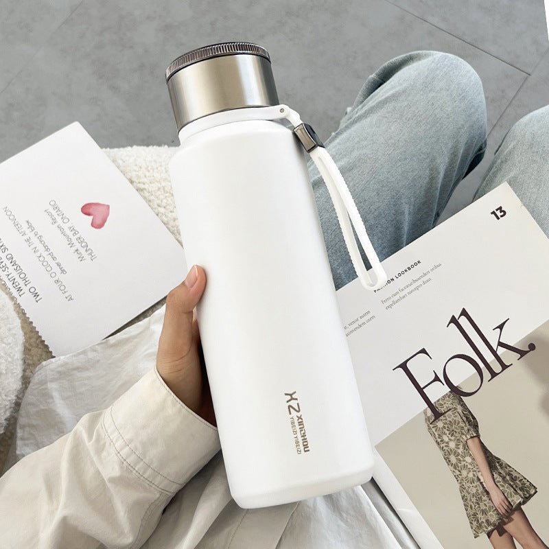 Portable Tea Separation Water Cup with Strainer - Large Capacity Stainless Steel