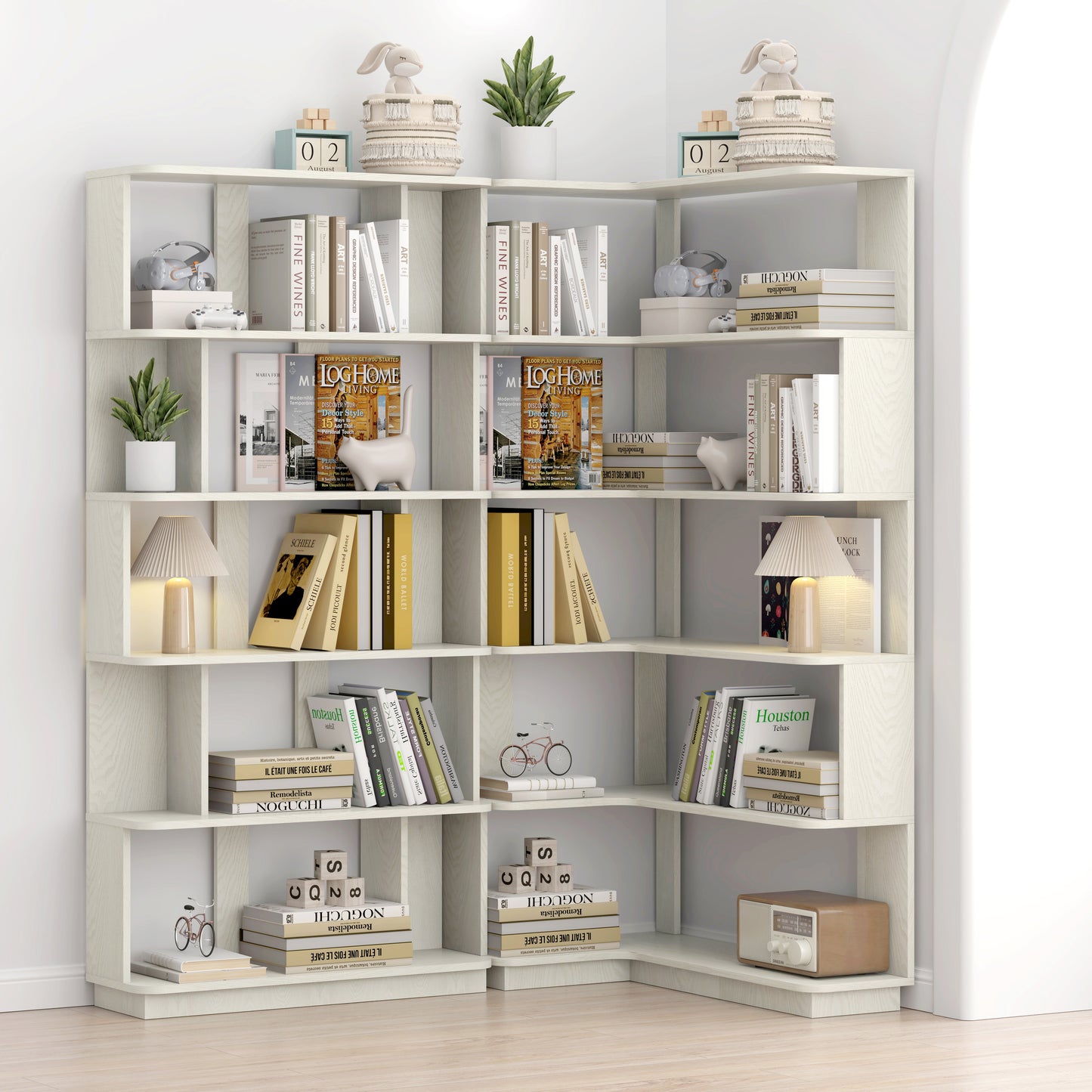 90 Cm Space Saving Corner Bookshelf 80 Bookcase Extendable Free