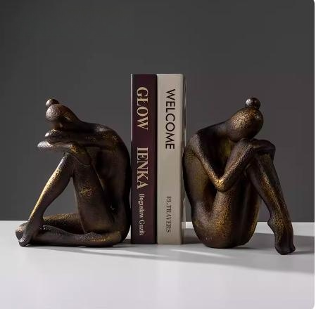 European Style Nostalgic Girl Calligraphy Decorative Figurine for Home & Garden