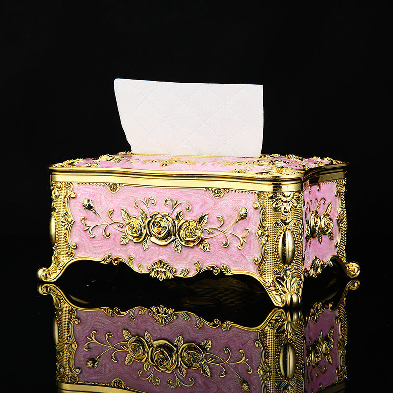 Luxury Retro Paper Extraction Box with Waterproof Acrylic Finish - Multiple Colors