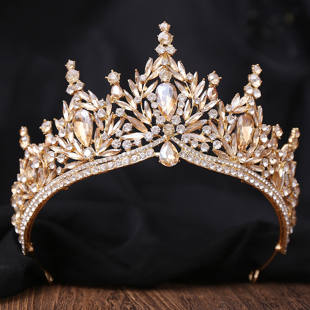 Bridal Crystal Leaf Crown Headdress