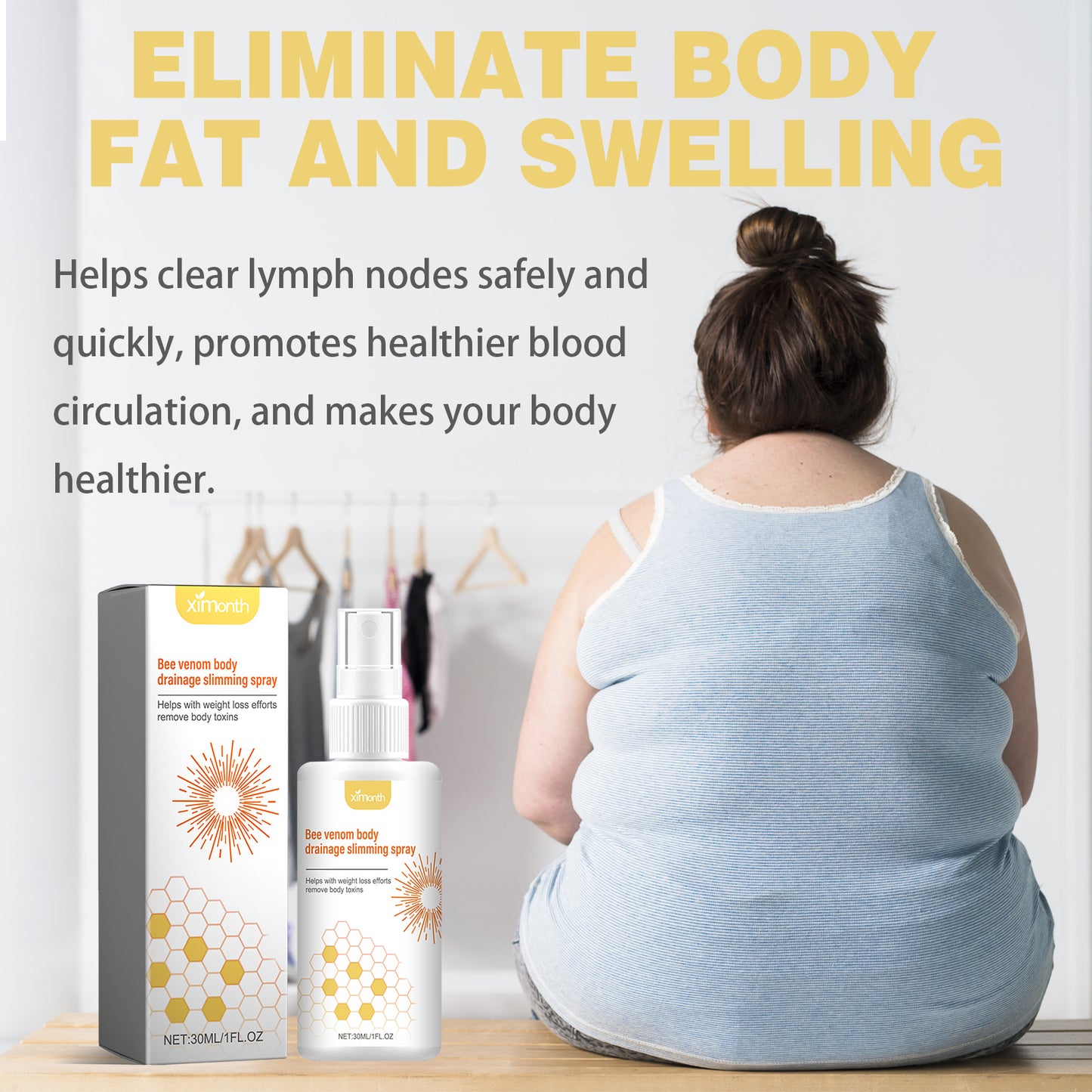 Lymphatic Body Sculpting Spray - Toning & Firming Mist for Abdomen and Arms