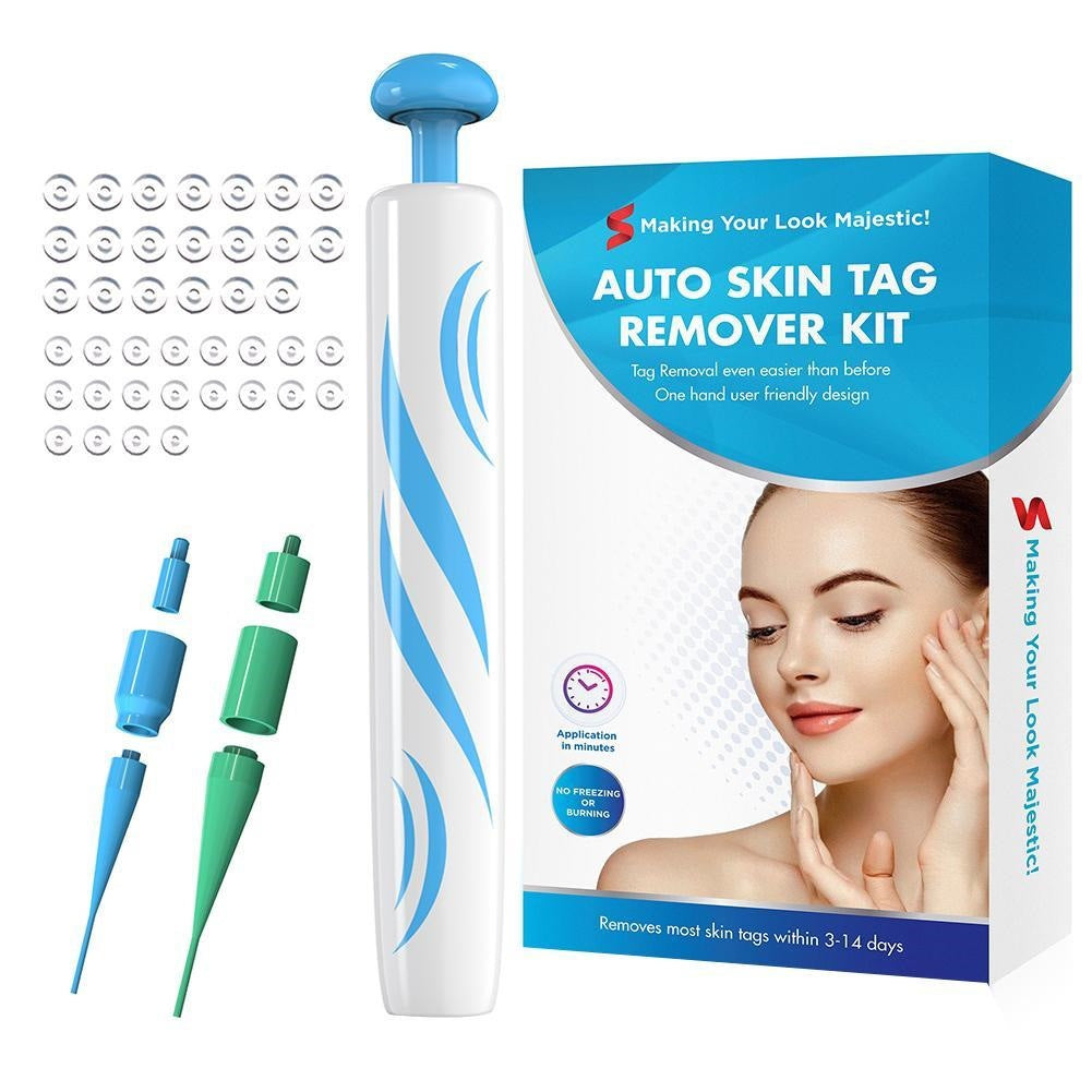 Painless Skin Tag Remover Facial Beauty Tool for Mole Wart Removal - Blue