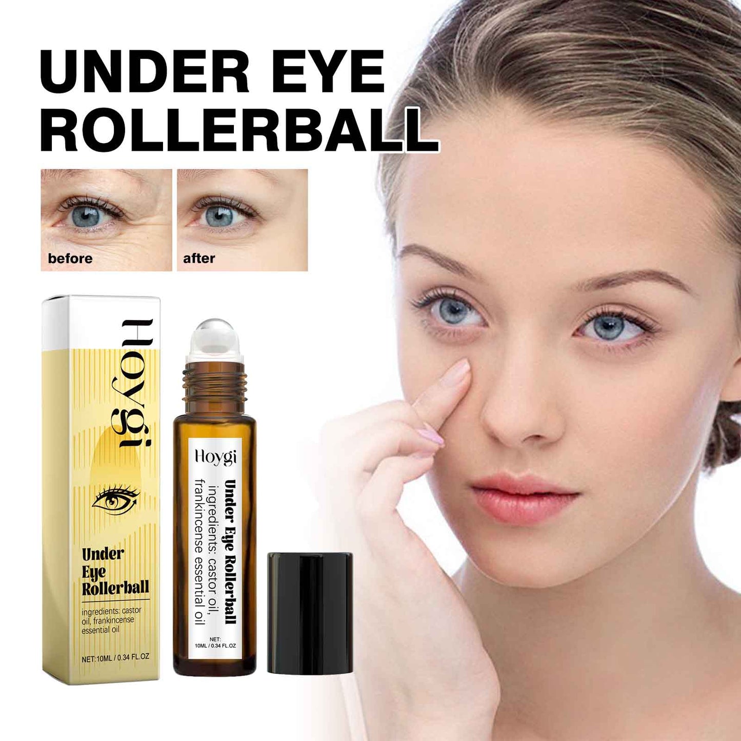 Hydrating Eye Roller Essence Oil - 10ml Anti-Aging Eye Serum for Dark Circles