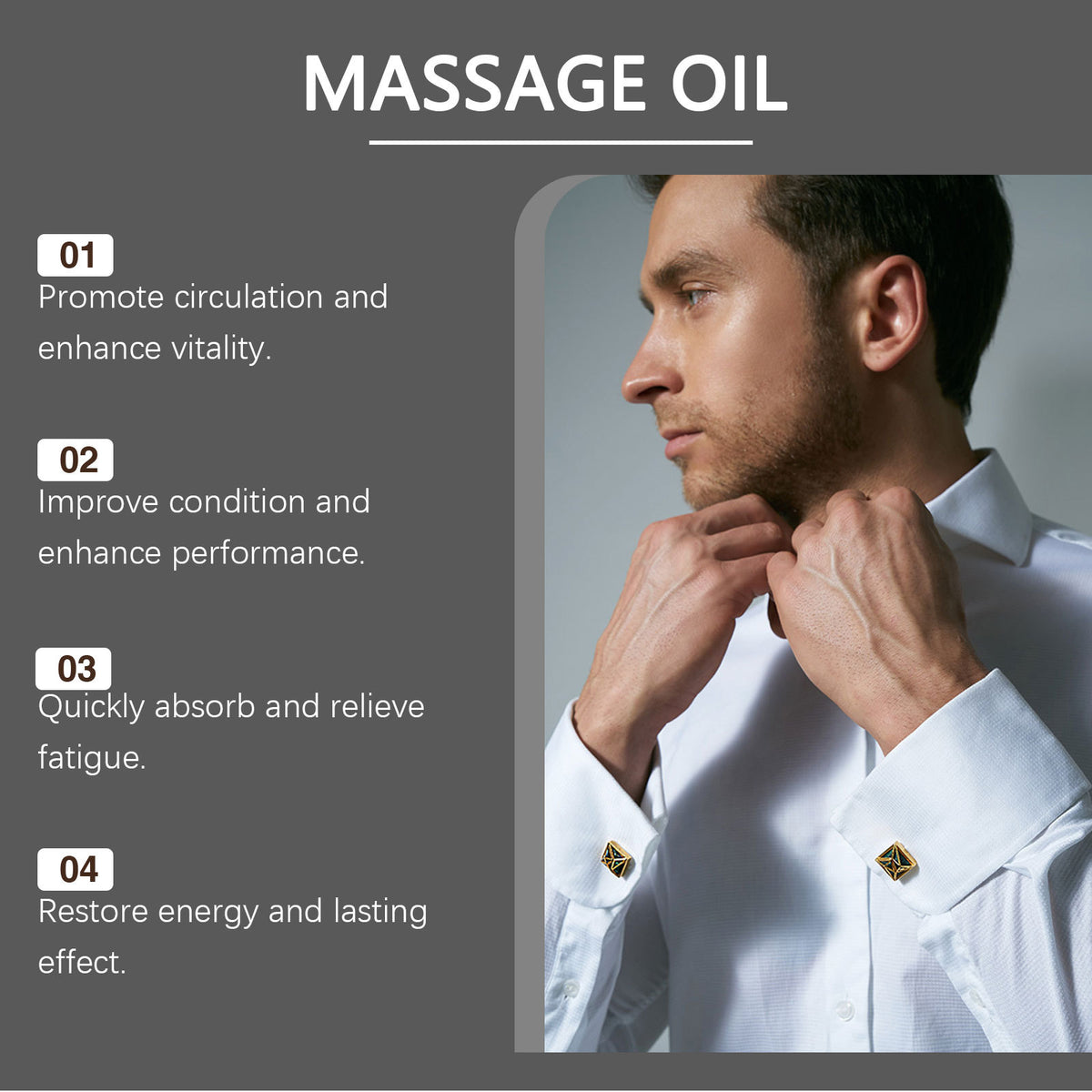 Men's Massage Oil - Nourishing & Lightweight - 10ml