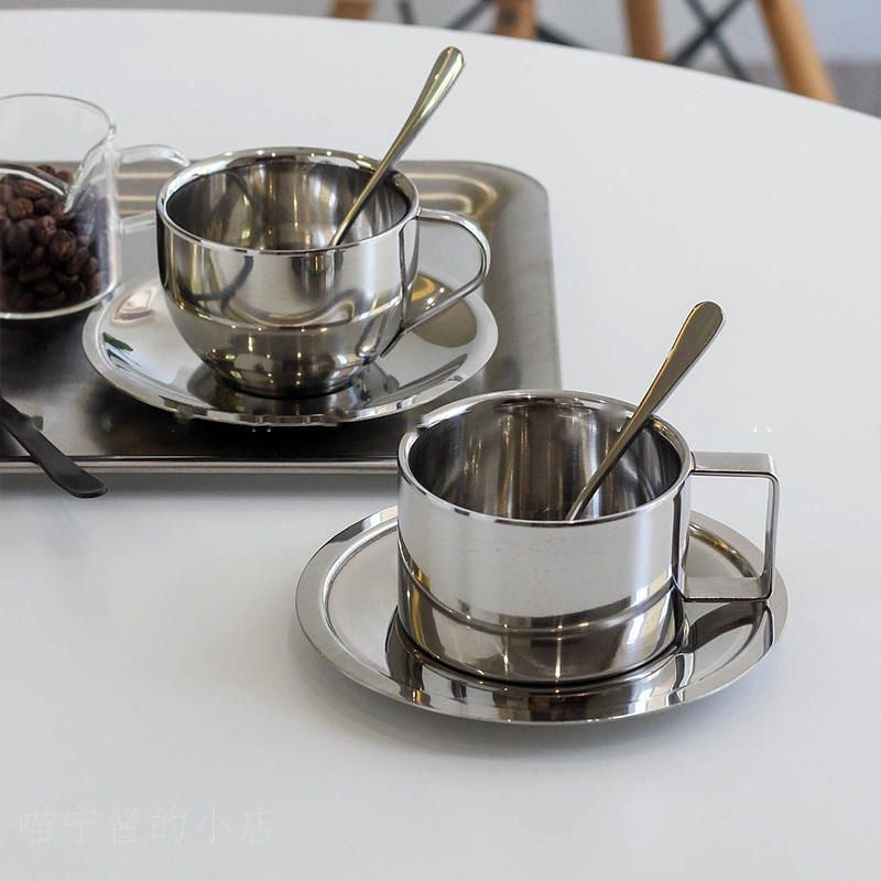 Double-Layer Insulated Stainless Steel Mug - 180ML/200ML for Home & Office
