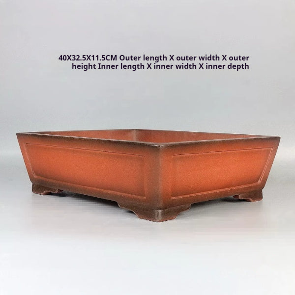 Purple Sand Bonsai Flower Pot - Traditional Chinese Style, 40x32.5x11.5cm