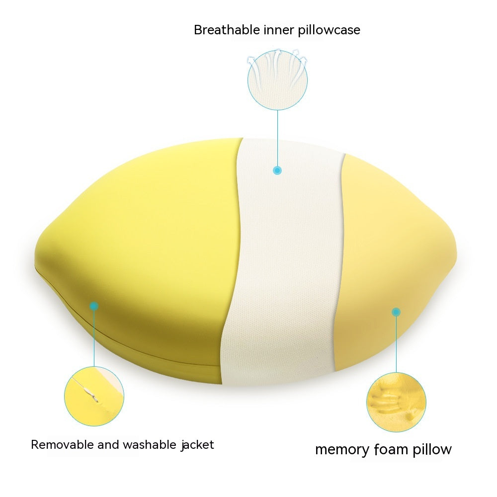Cat Cervical Spine Memory Foam Pillow - Yellow, 600x400x120mm