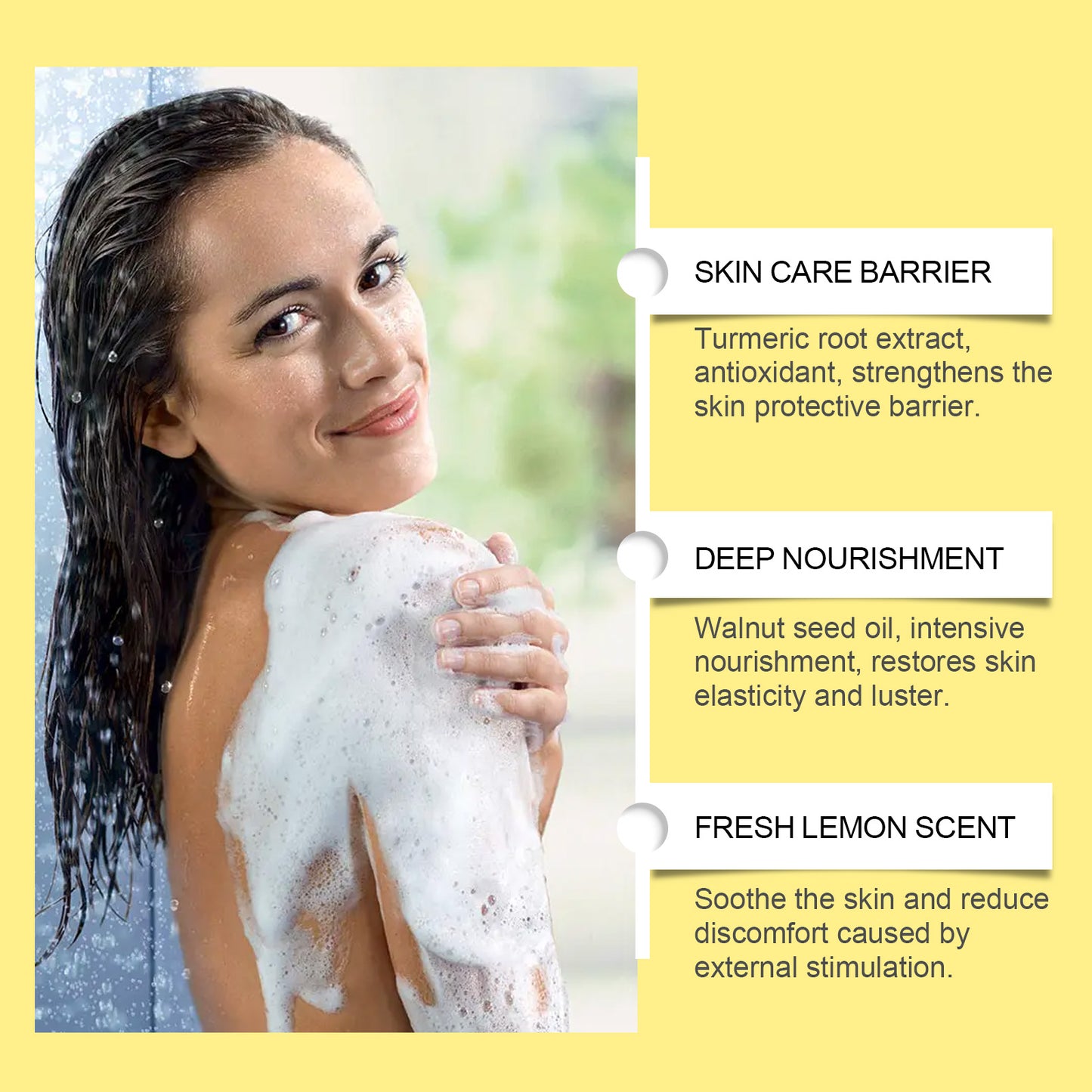 Lemon Turmeric Acid Brightening Body Soap - Deep Cleansing & Even Skin Tone