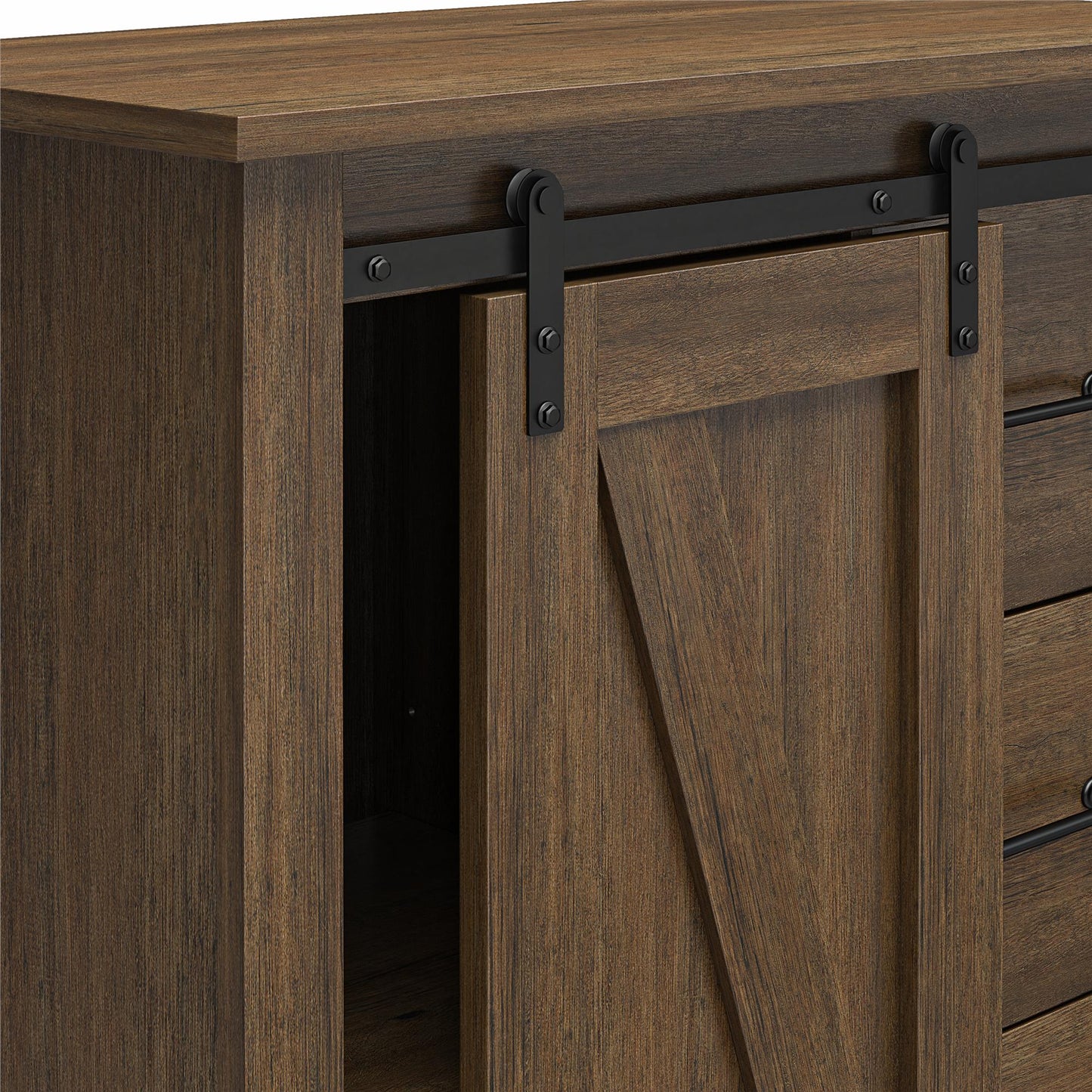 Walnut Alton Farmhouse Gentleman's Chest - Rustic Storage Dresser