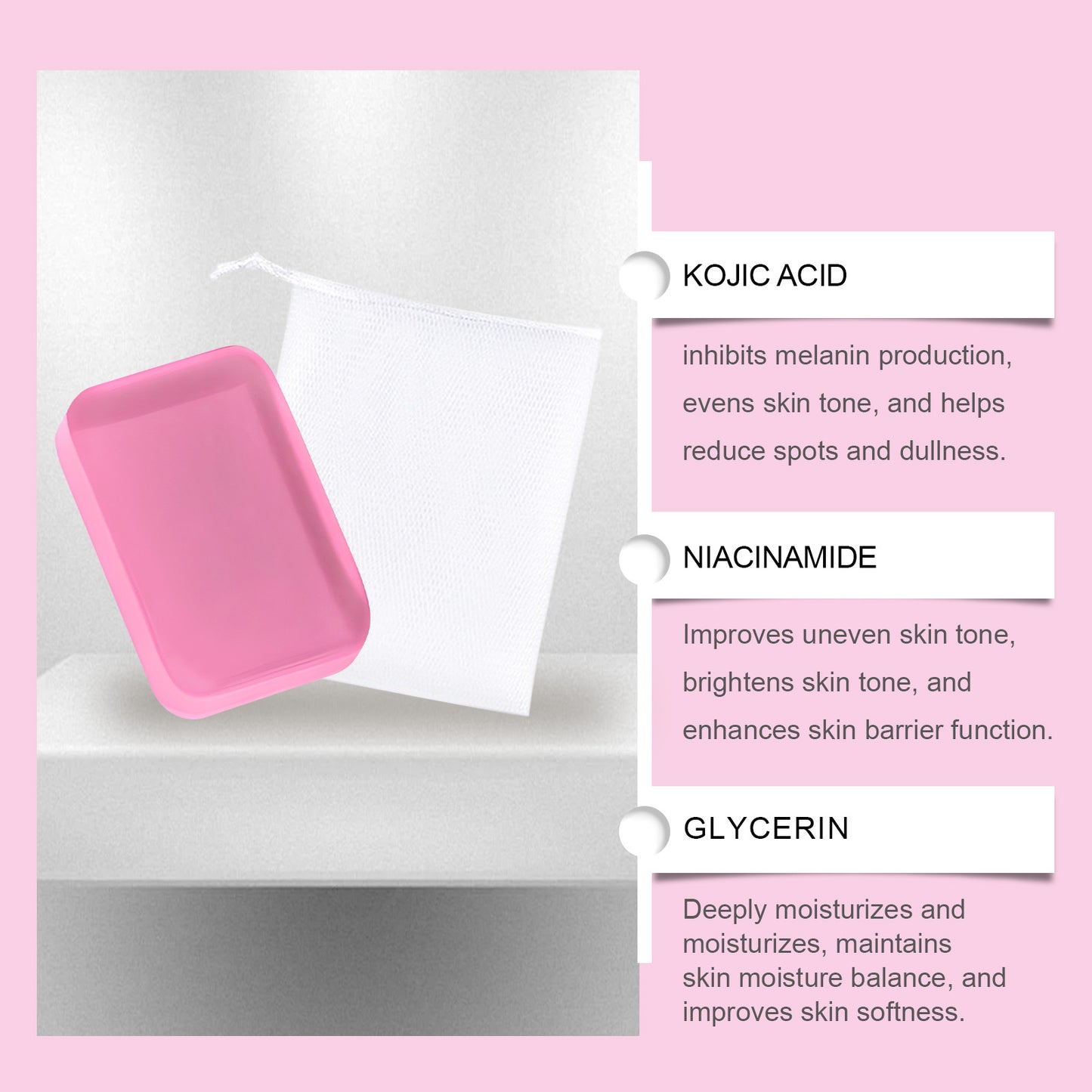 Nourishing Glycerin Bath Soap Bar - Hydrating & Brightening Body Cleanser