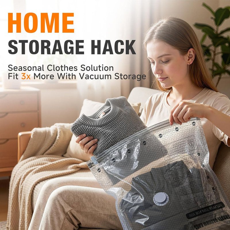 Vacuum Compression Travel Storage Bags with Electric Pump Set