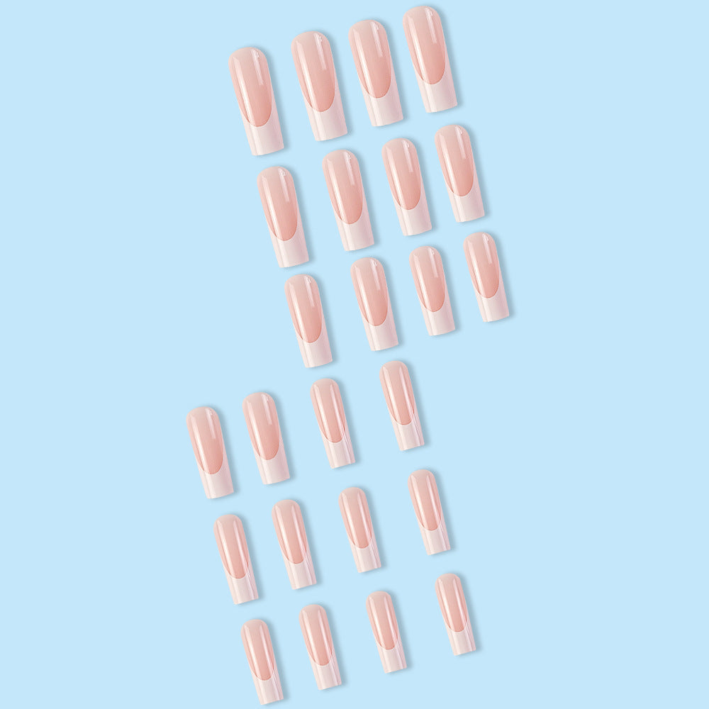 Minimalist French-Style Press-On Nails for Women - Ultra-Thin Seamless Design