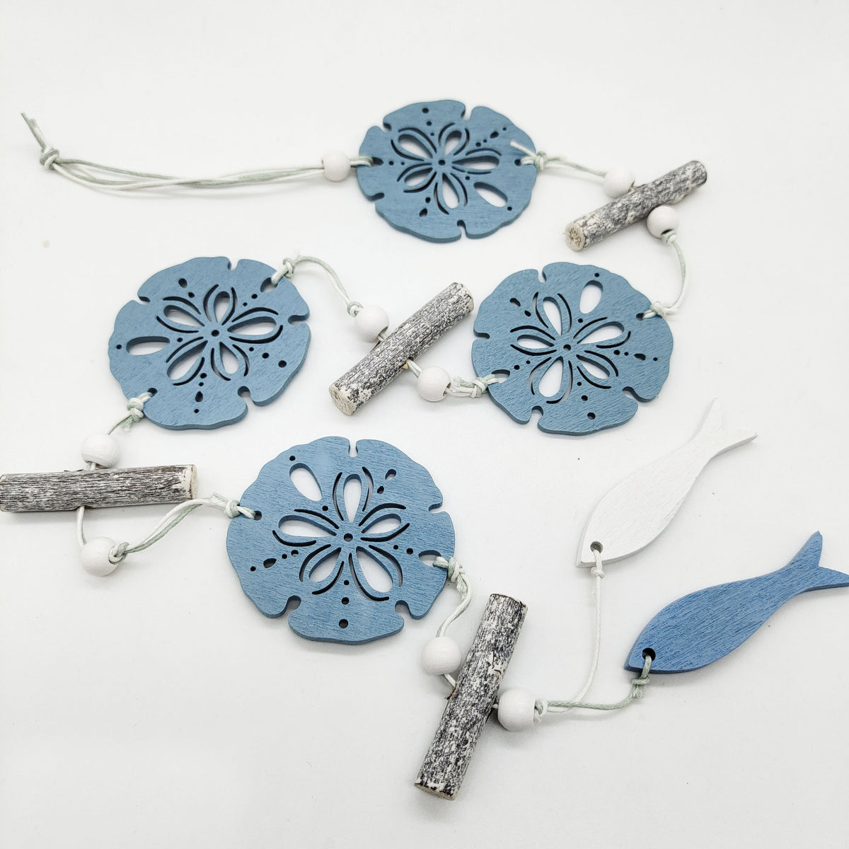 Mediterranean Wooden Pendant Decor - Starfish, Scallop & Round Shell Styles