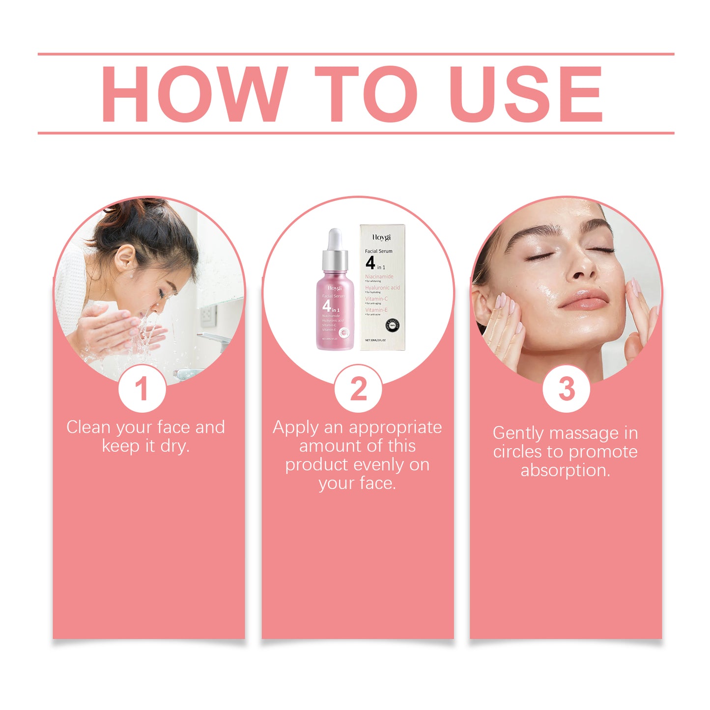 4-in-1 Moisturizing Facial Essence with Hyaluronic Acid & Vitamin E - 30ml