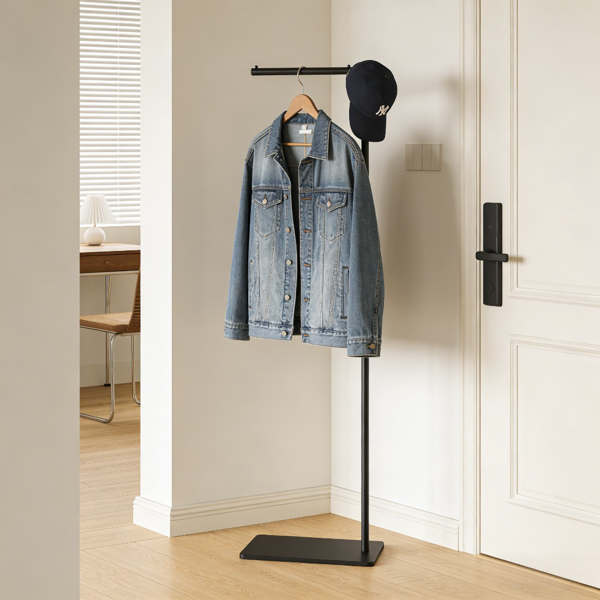 Heavy Duty Gold Metal Clothing Rack with Marble Base - Multipurpose Garment Hanger