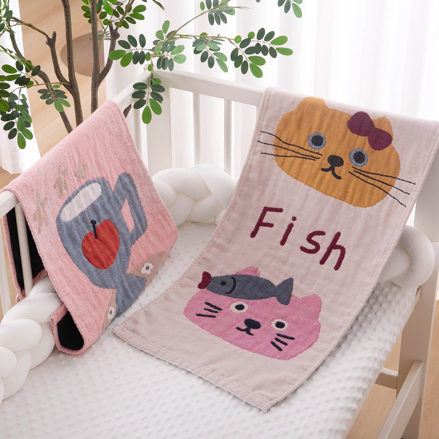 Washed Cotton Towel - Soft Gauze Fabric for Home Use - Multiple Styles & Sizes