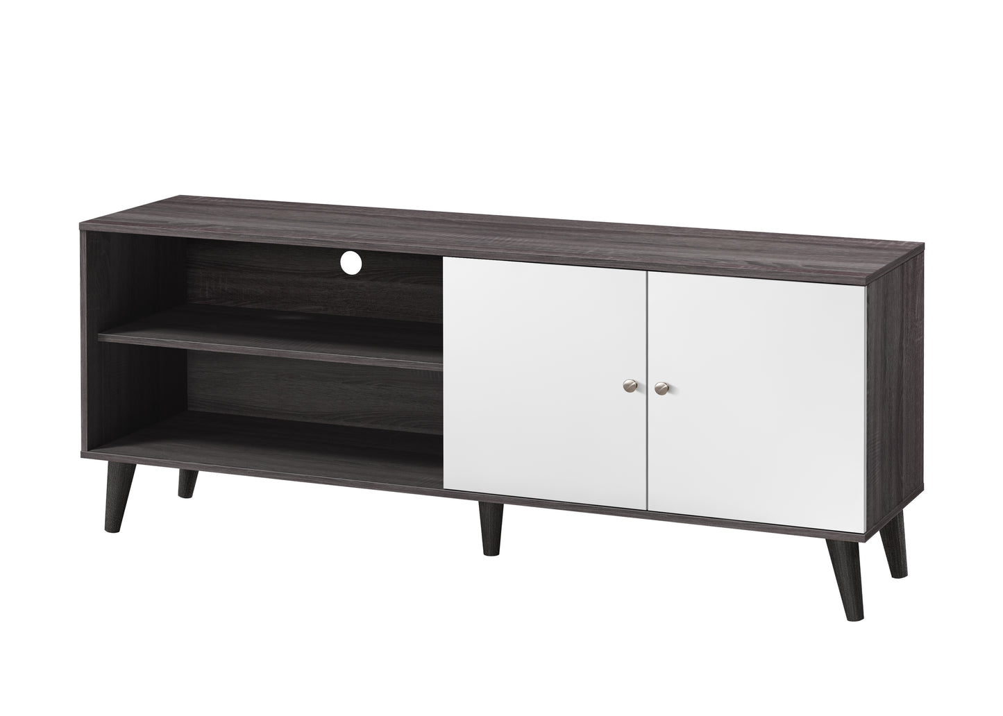 Amidon TV Stand For TVs Up To 63 , With 2 Storage Shelves& 1 Cabinet,