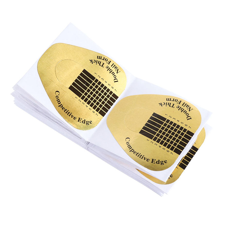Manicure Horseshoe-Shaped Paper Tray - Gold Nail Art Tool, 500 Pieces