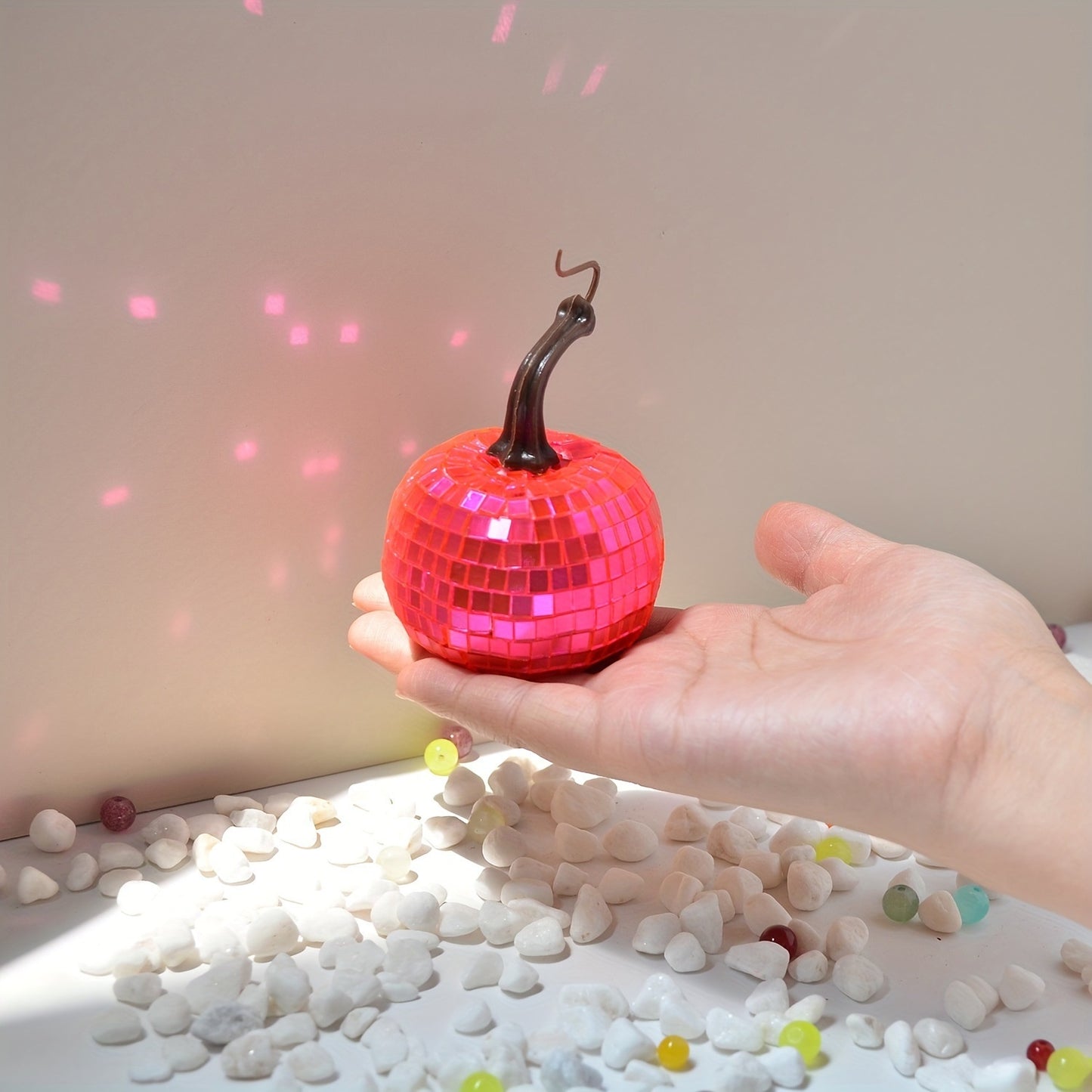 Halloween Party Home Decoration Props Mirror Glass Pumpkin - Multiple Sizes