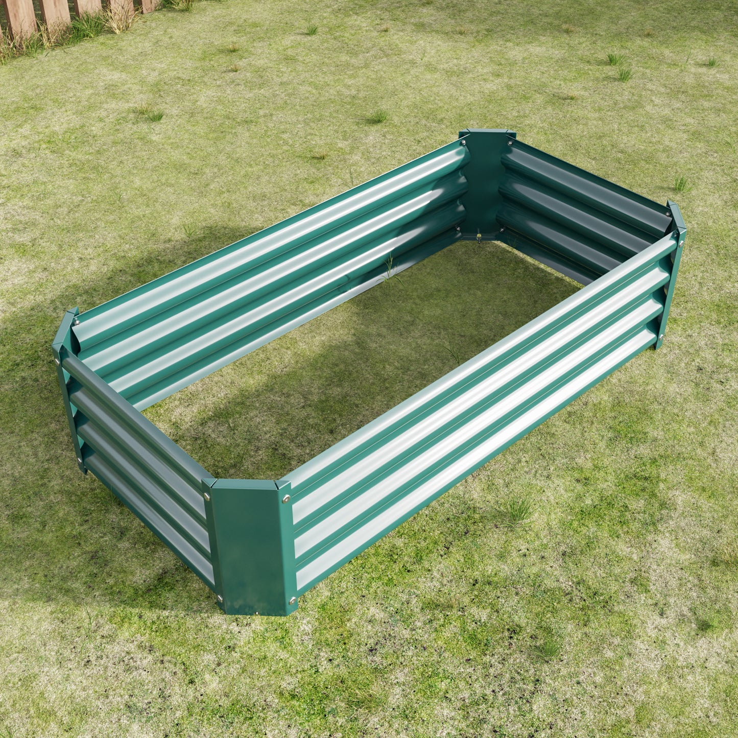 Metal Raised Garden Bed - 2PCS 4' x 2' x 1' Planter for Vegetables & Herbs