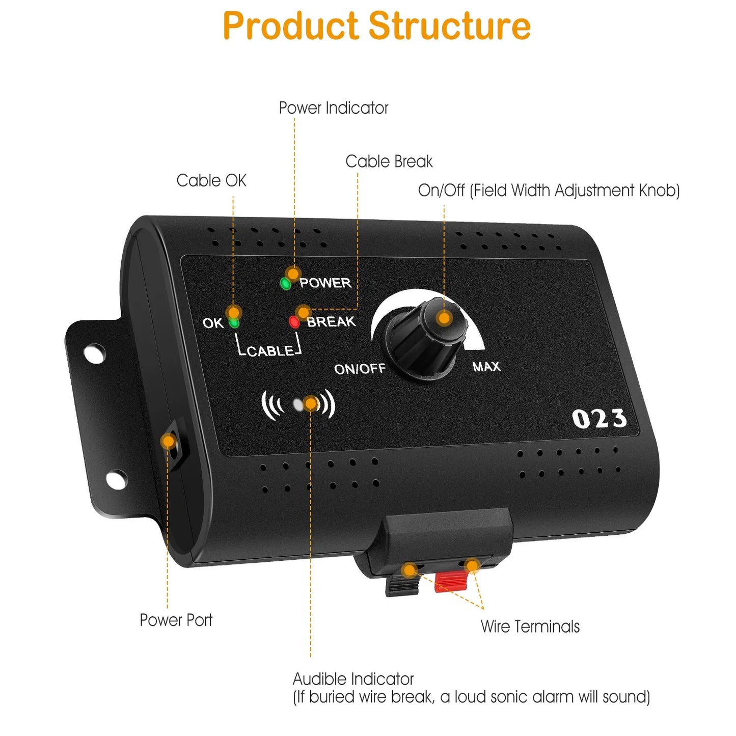 Electric Dog Fence System with Water-Resistant Collar for Small to Large Dogs