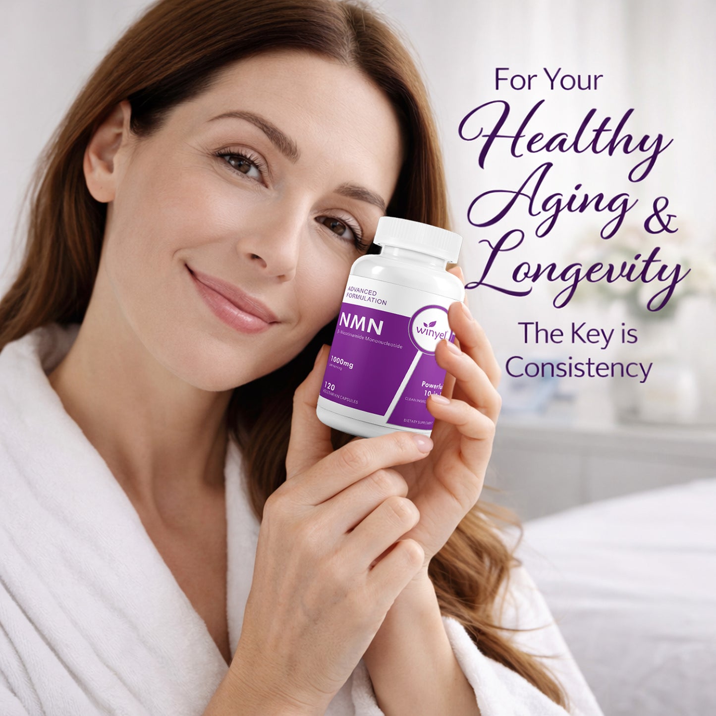 NMN 1000mg Cellular Energy Complex - 10-in-1 Anti-Aging Supplement