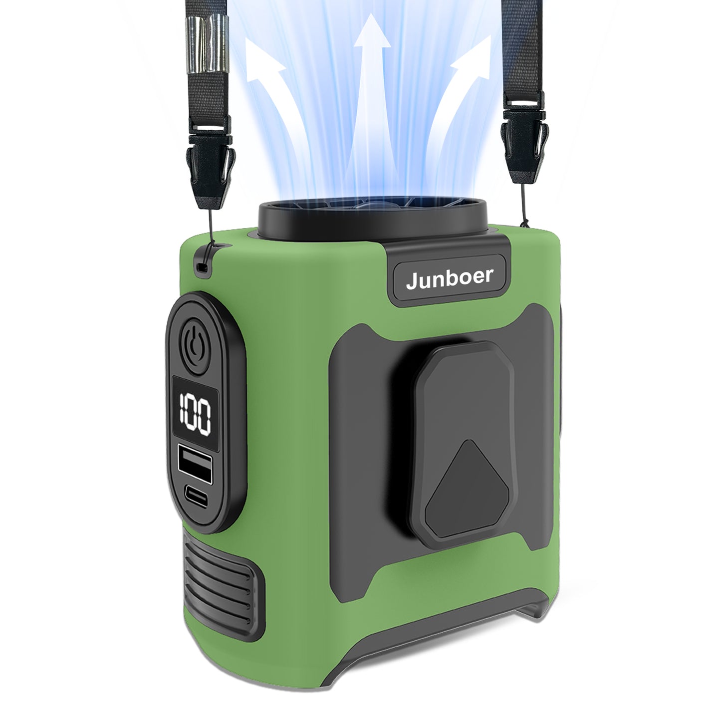 Portable Waist Fan with 16,000 RPM, 10000mAh Rechargeable Personal Fan with 5 Speeds & LED Light