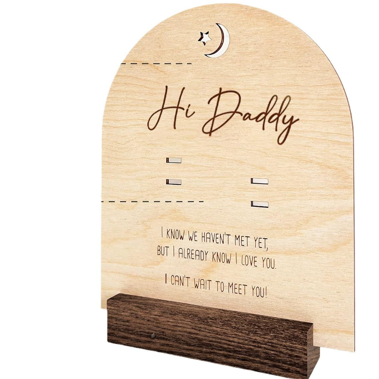Pregnancy Reveal Wooden Sign - Keepsake Plaque for Baby Announcement & Photo Prop