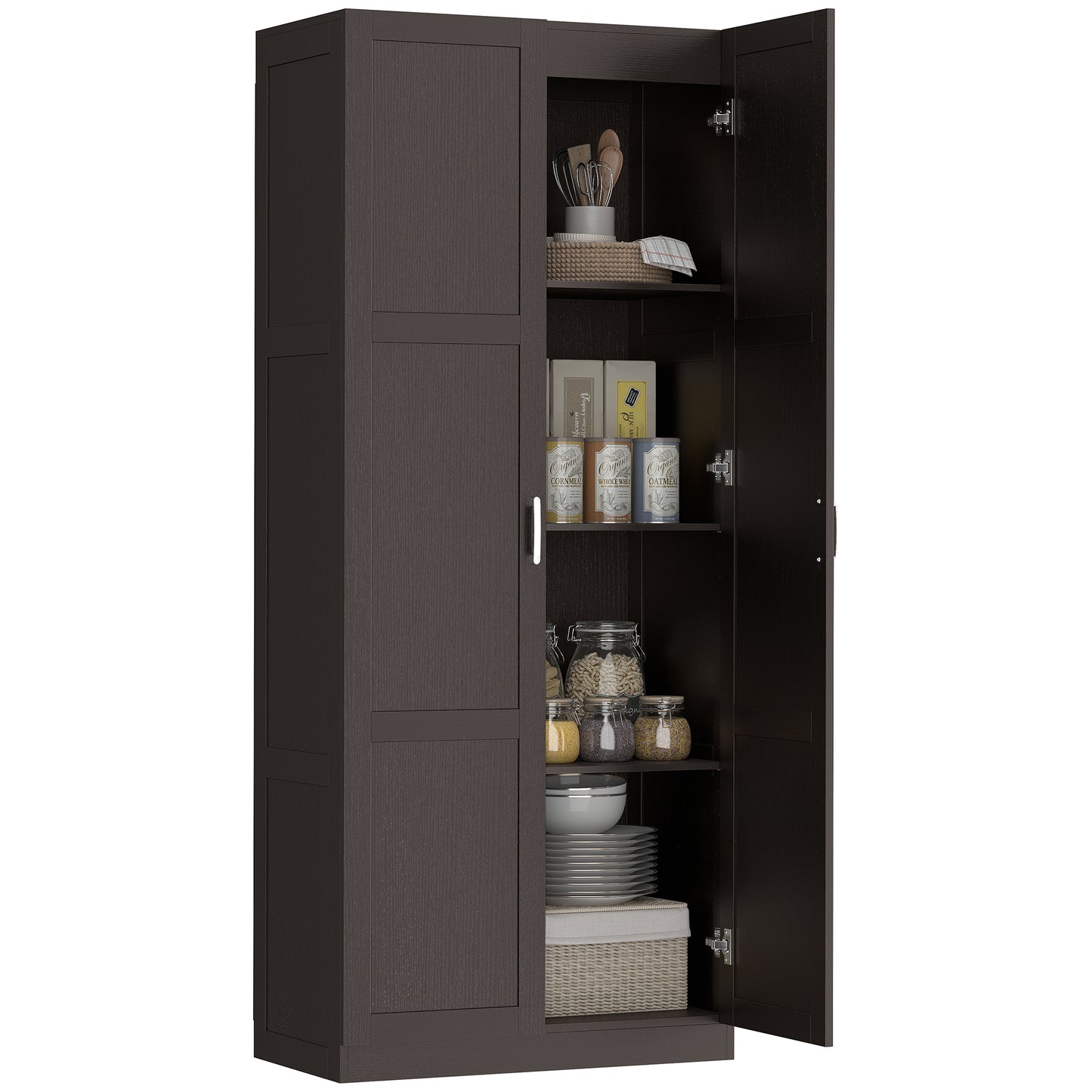 Farmhouse Pantry Cabinet, 71" Tall Kitchen Storage Cabinet with