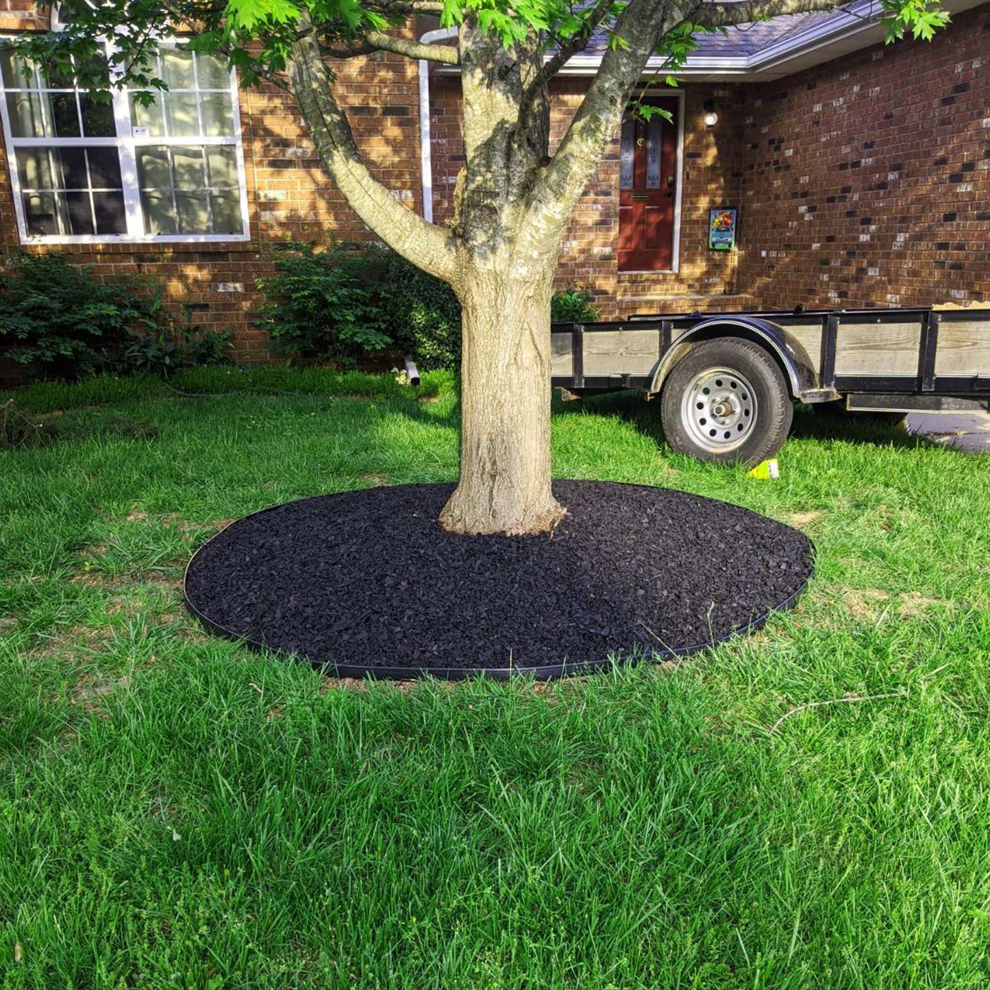 Garden Border Edging Kit 32.8FT Non-Dig Plastic Lawn Border with Spikes