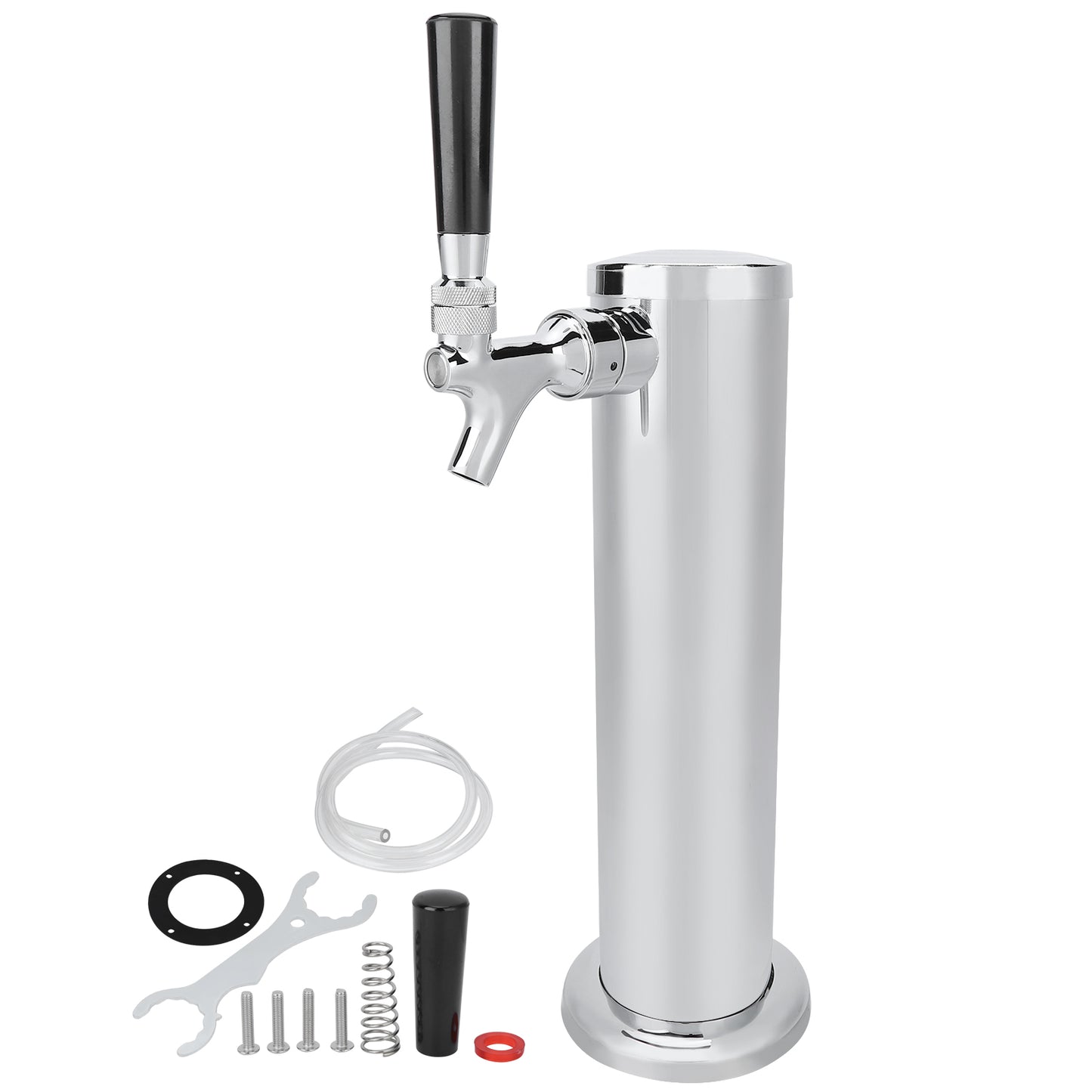 Stainless Steel Beer Tap Tower with Single Faucet Dispenser