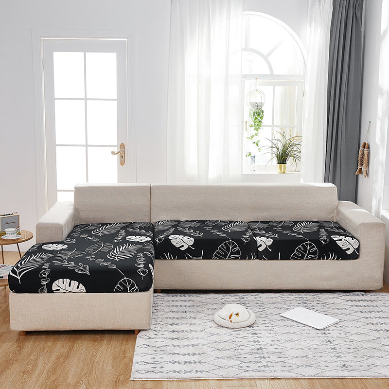 Stretch Sofa Seat Cover - Printed Milk Silk Cushion Protector for Home