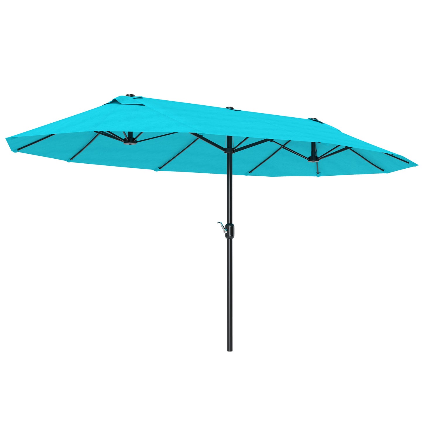 15ft Double-Sided Market Umbrella - Light Blue Outdoor Shade