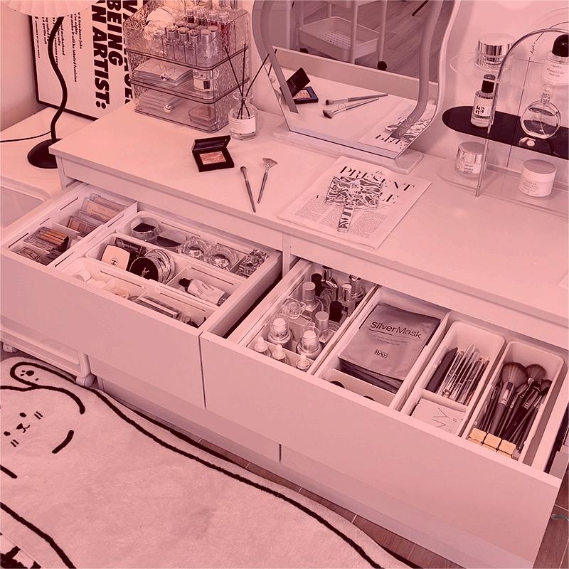 Telescopic Cosmetic Drawer Storage Box - Home Bathroom Organizer