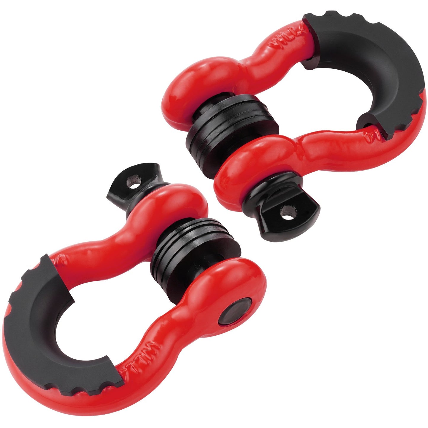 Heavy Duty Alloy Steel D-Ring Shackle 2 Pack with Screw Pin for Off-Road Towing
