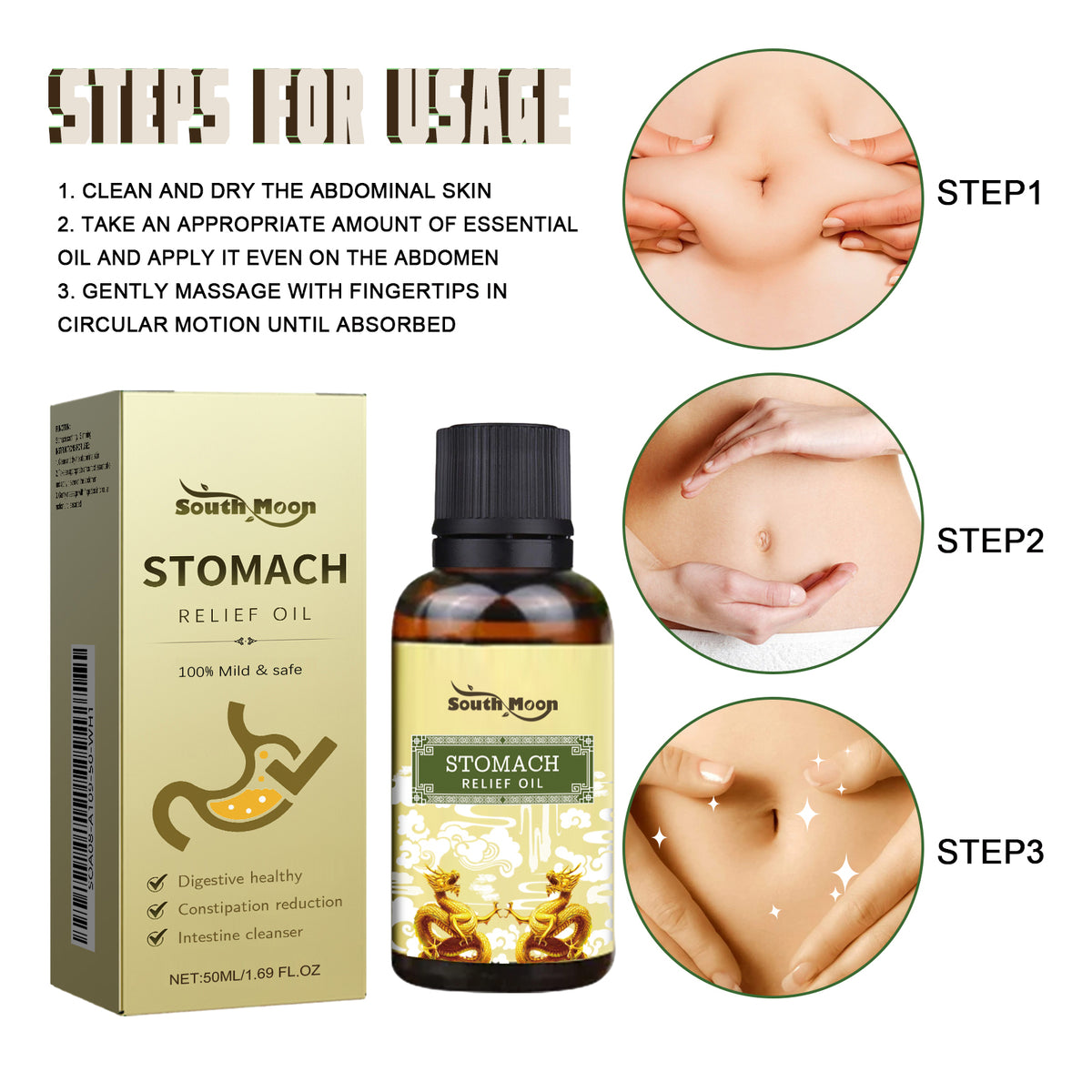 Abdominal Relaxing Massage Oil 50ml