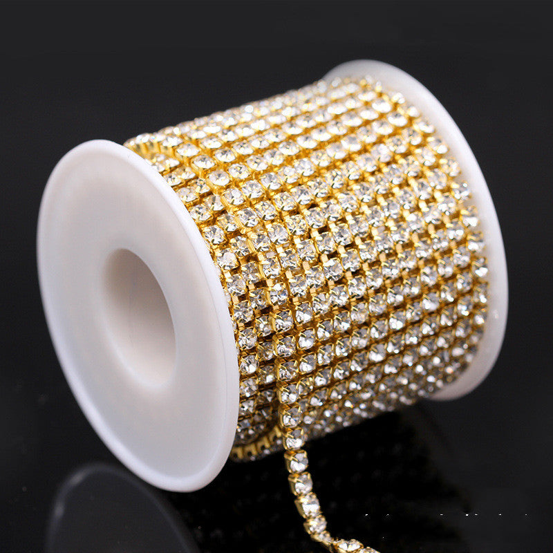 Rhinestone Chain for Jewelry Making and Craft Decor - Silver & Platinum Variants