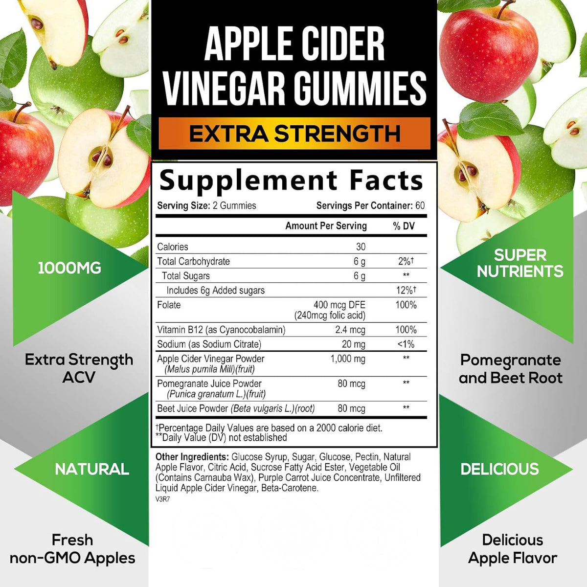 Vinegar Jelly Gummy - 60 Tablets
