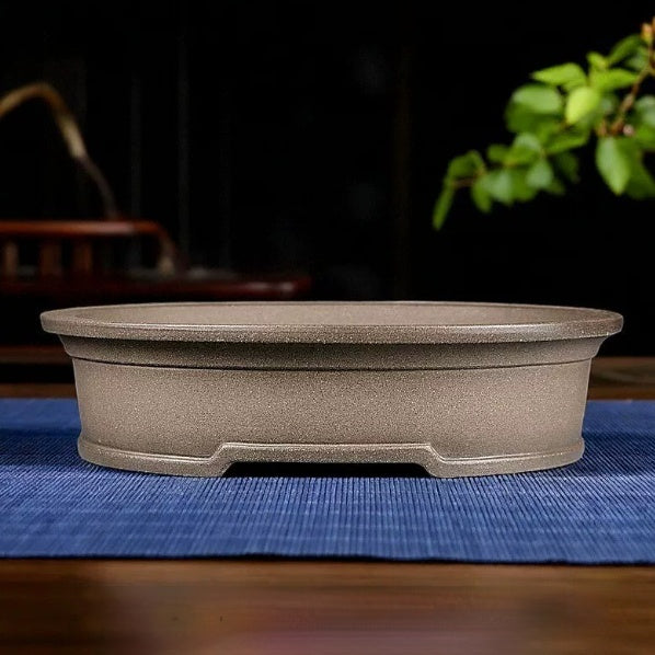 Purple Sand Bonsai Flower Pot - Rustic Floor-Standing Garden Planter 25x21x6.3CM