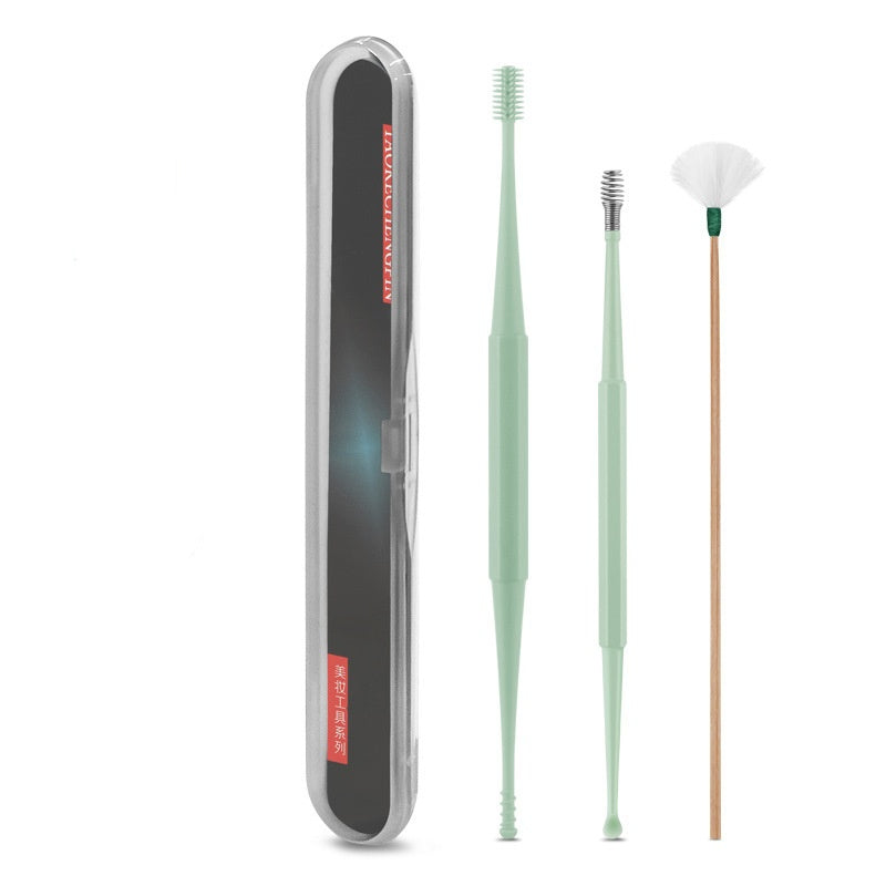 Ear Picking Tools Double-Head Silicone Ear Curette Spiral Massage Device