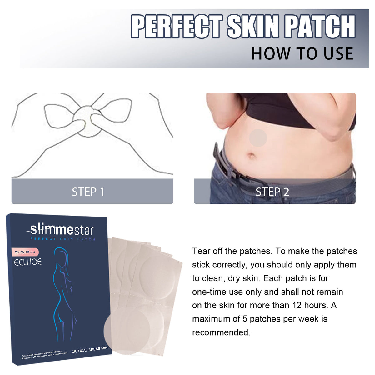 Body Shaping Slimming Stickers for Waist & Thigh Firming