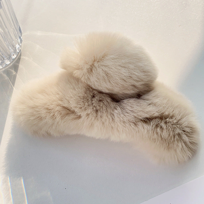 Plush Rabbit Hair Clip - Large