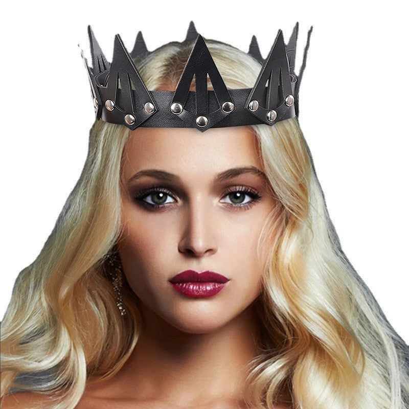 Women's Crown Headdress for Parties & Gatherings - Black